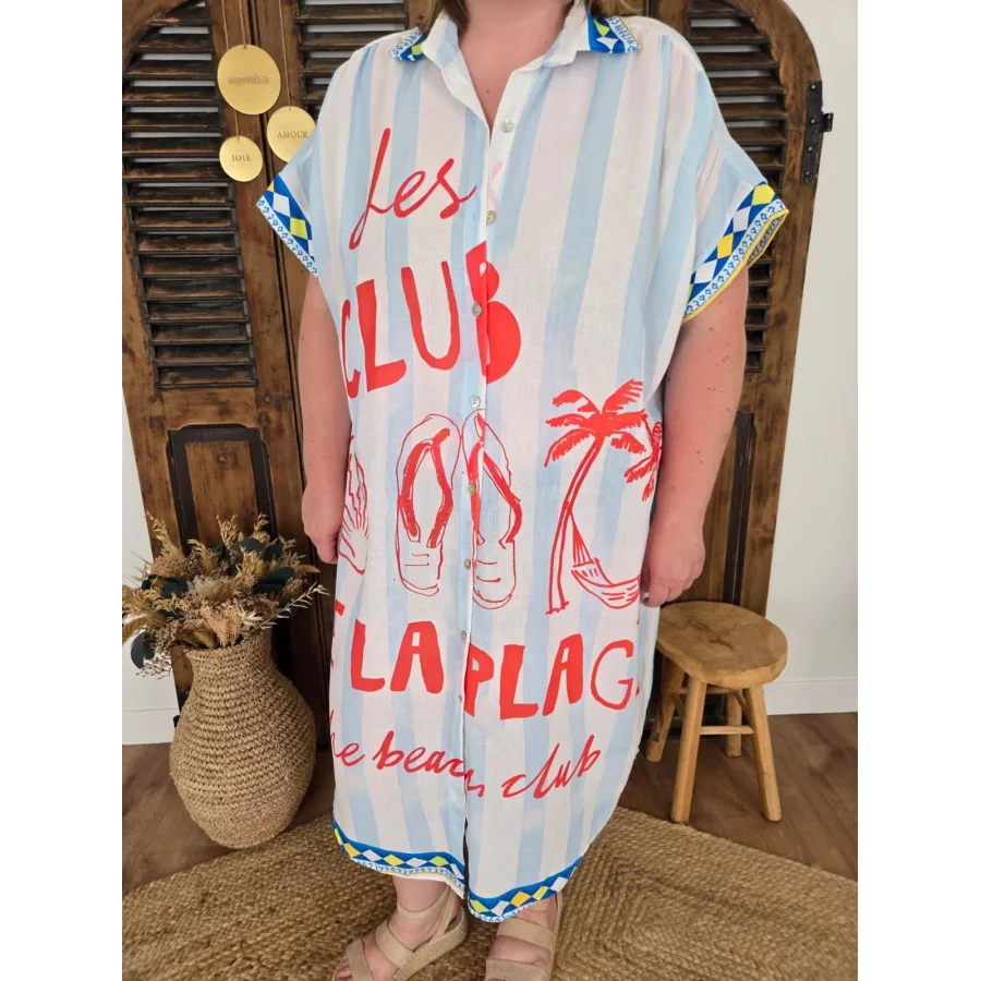 Robe chemise oversize Club de la plage