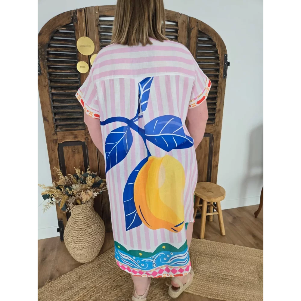Robe chemise oversize Flower Market