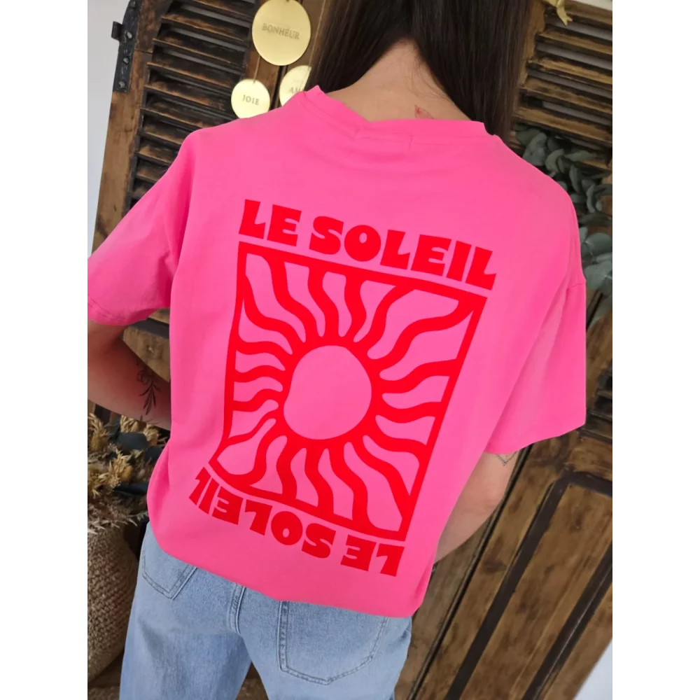 T-shirt fuchsia Le Soleil