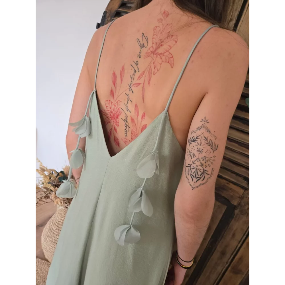 Robe longue Alicia vert sauge