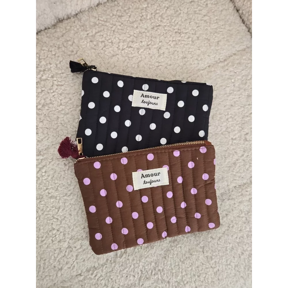 Pochette Trousse à pois Amour Toujours