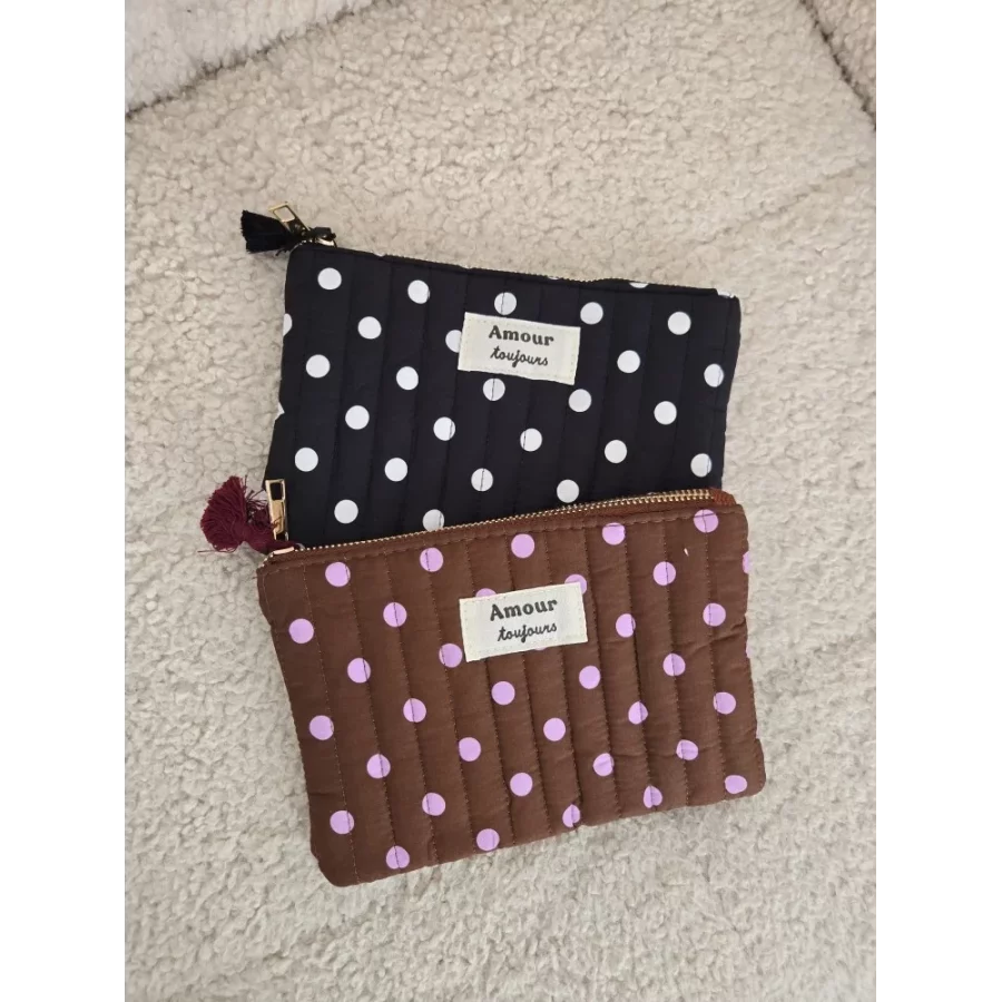 Pochette Trousse à pois Amour Toujours