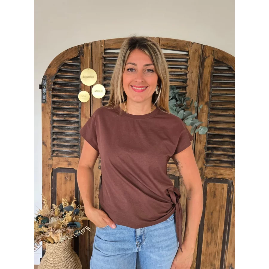 T-shirt Emile choco à nouer