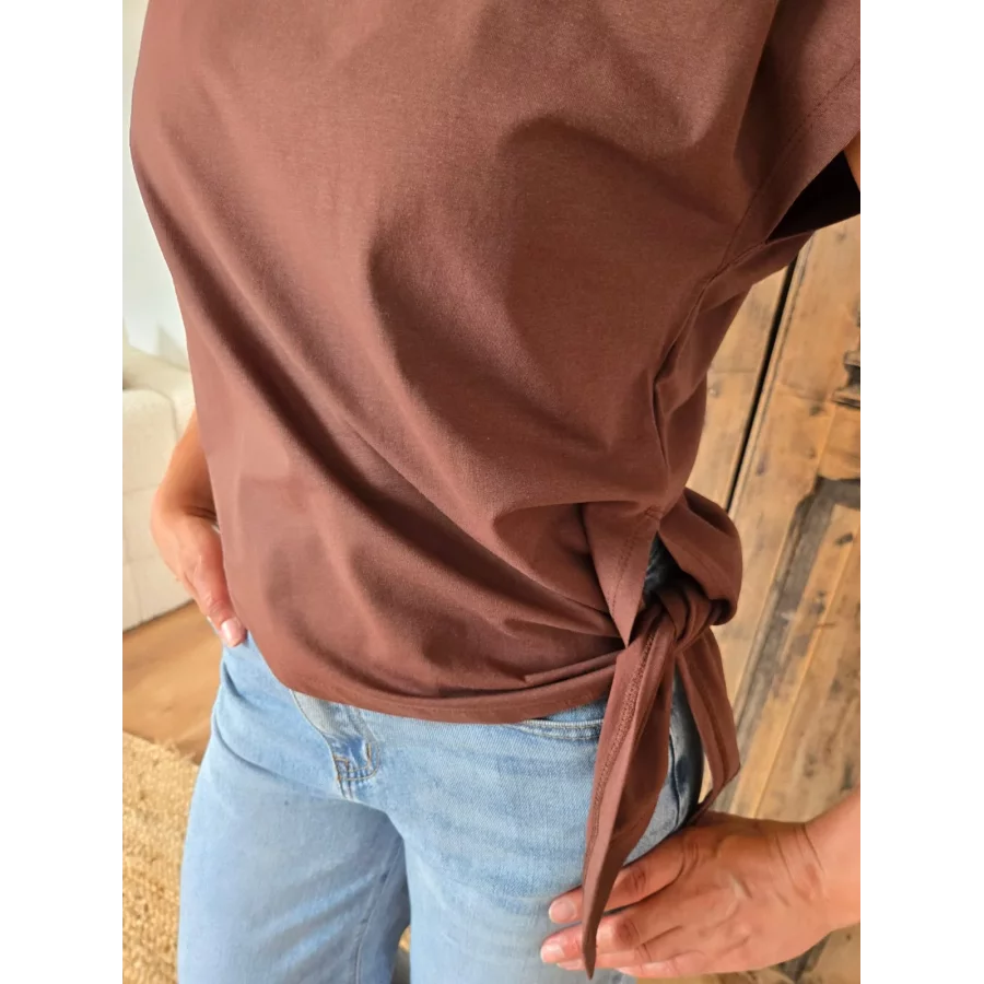 T-shirt Emile choco à nouer