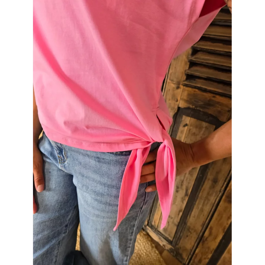 T-shirt Emile rose à nouer