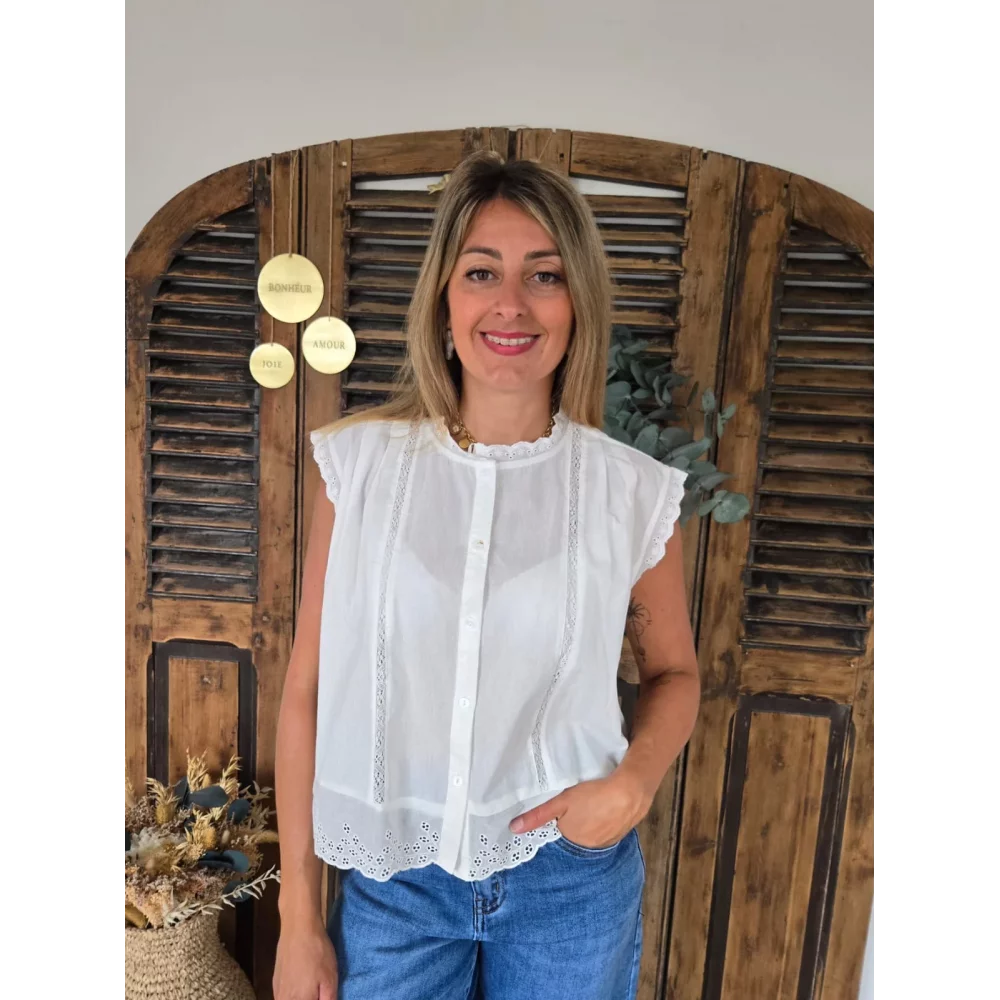 Chemise chasuble Malorie blanche