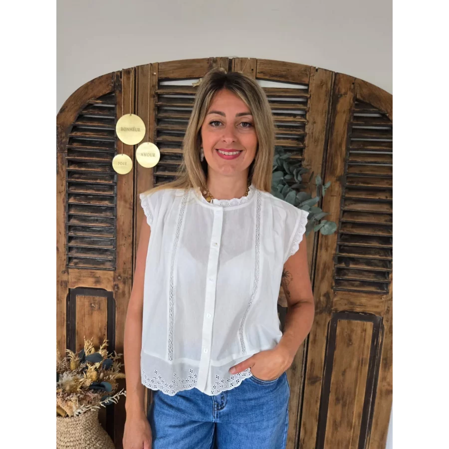 Chemise chasuble Malorie blanche