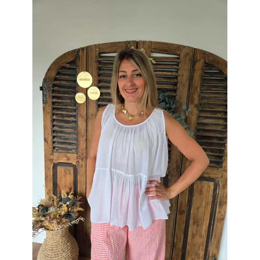 Blouse en voile de coton