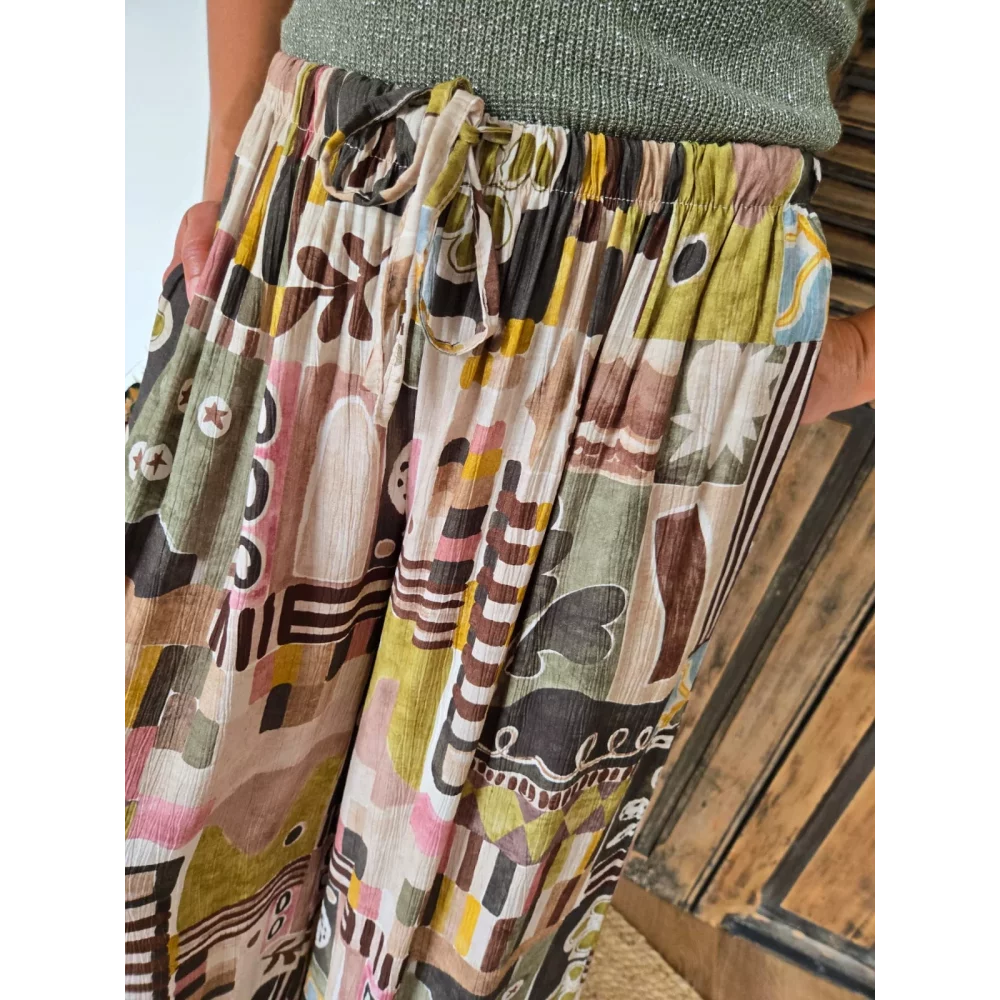 Pantalon fluide Robert vert kaki