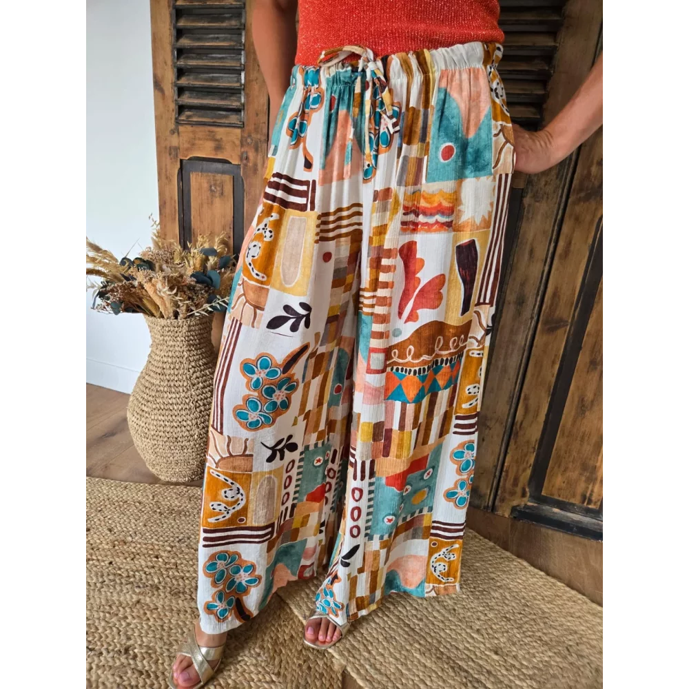 Pantalon fluide Robert rouille