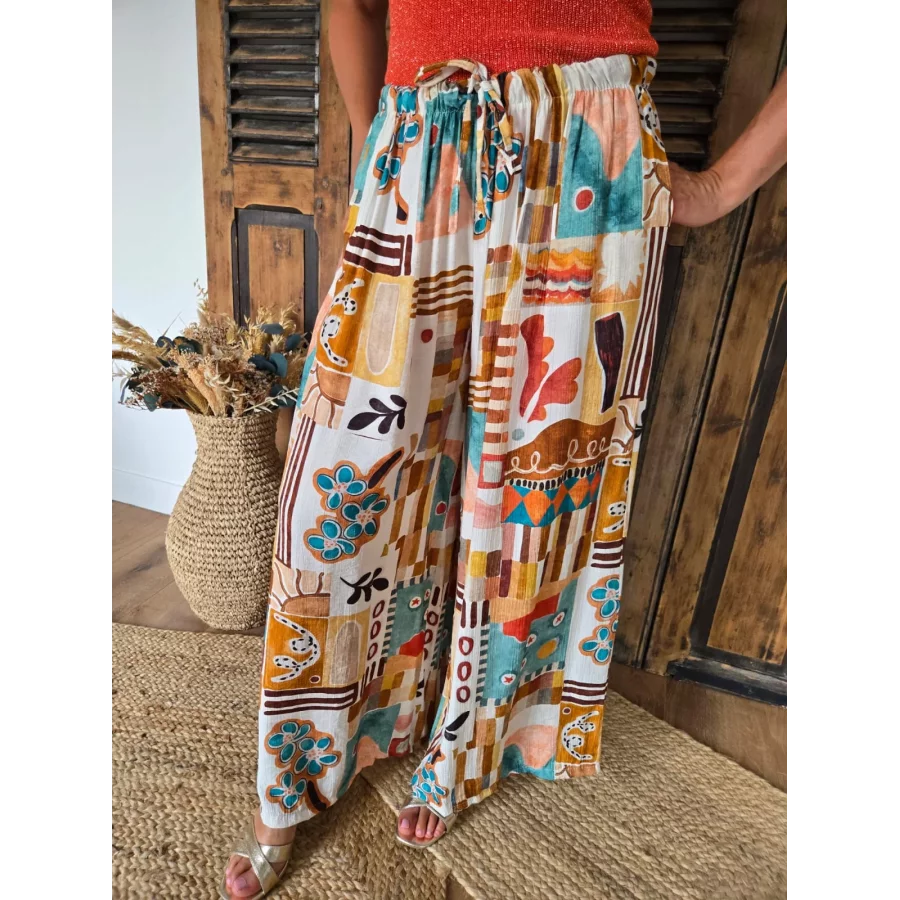 Pantalon fluide Robert rouille