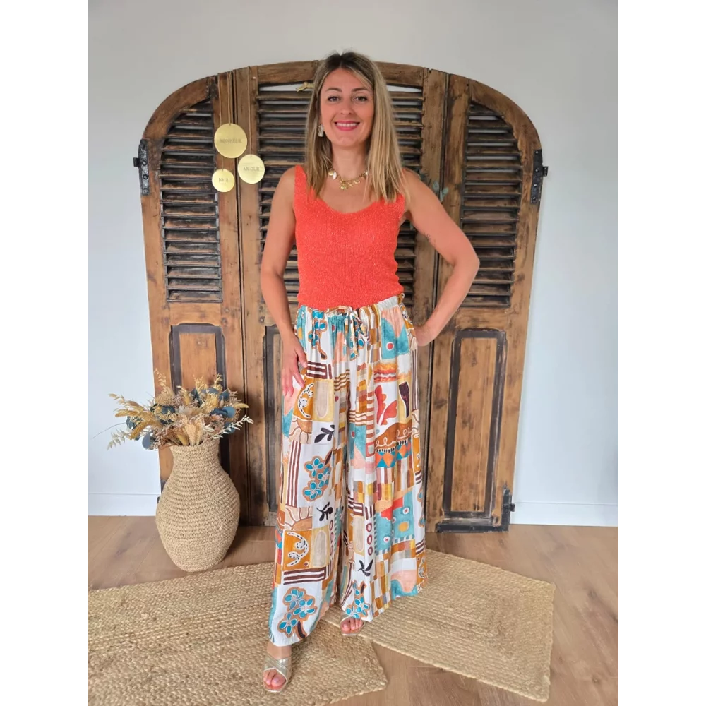 Pantalon fluide Robert rouille
