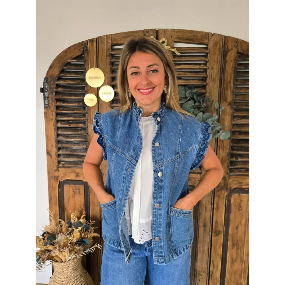 Veste en jean Monique sans manches