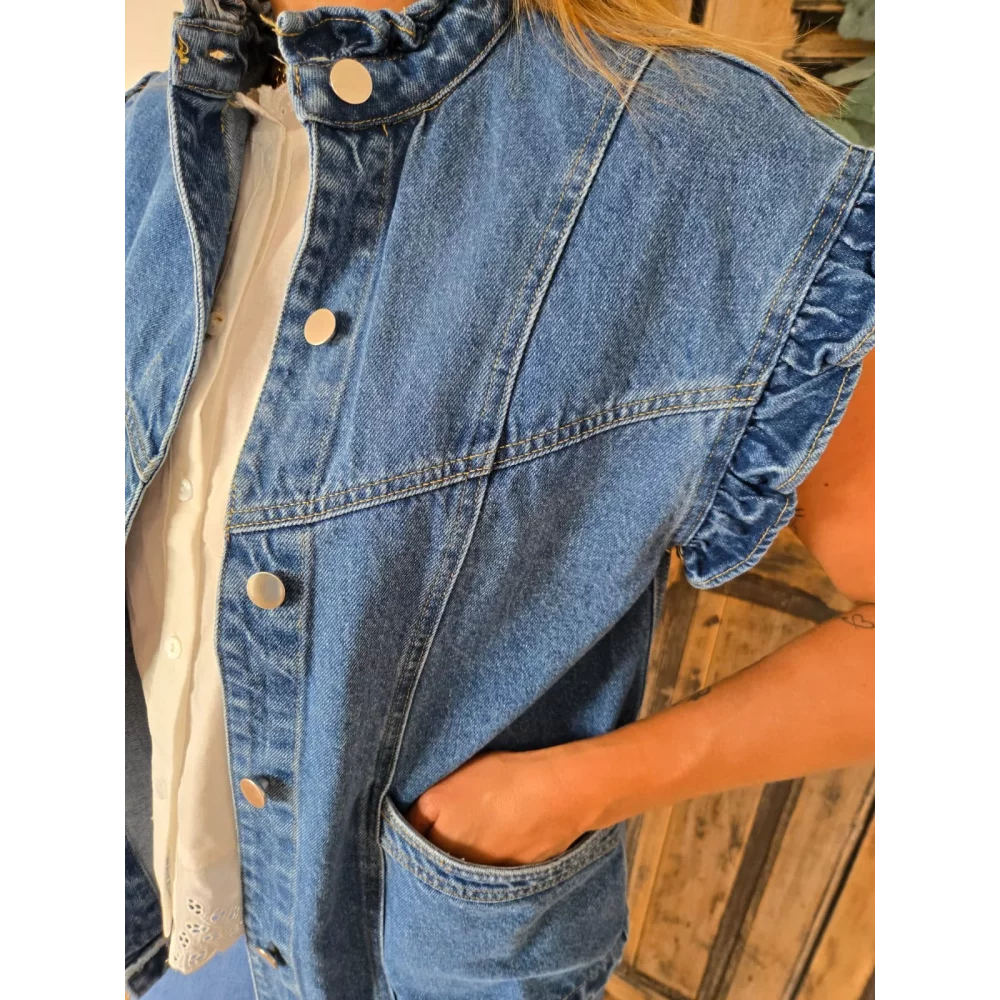 Veste en jean Monique sans manches