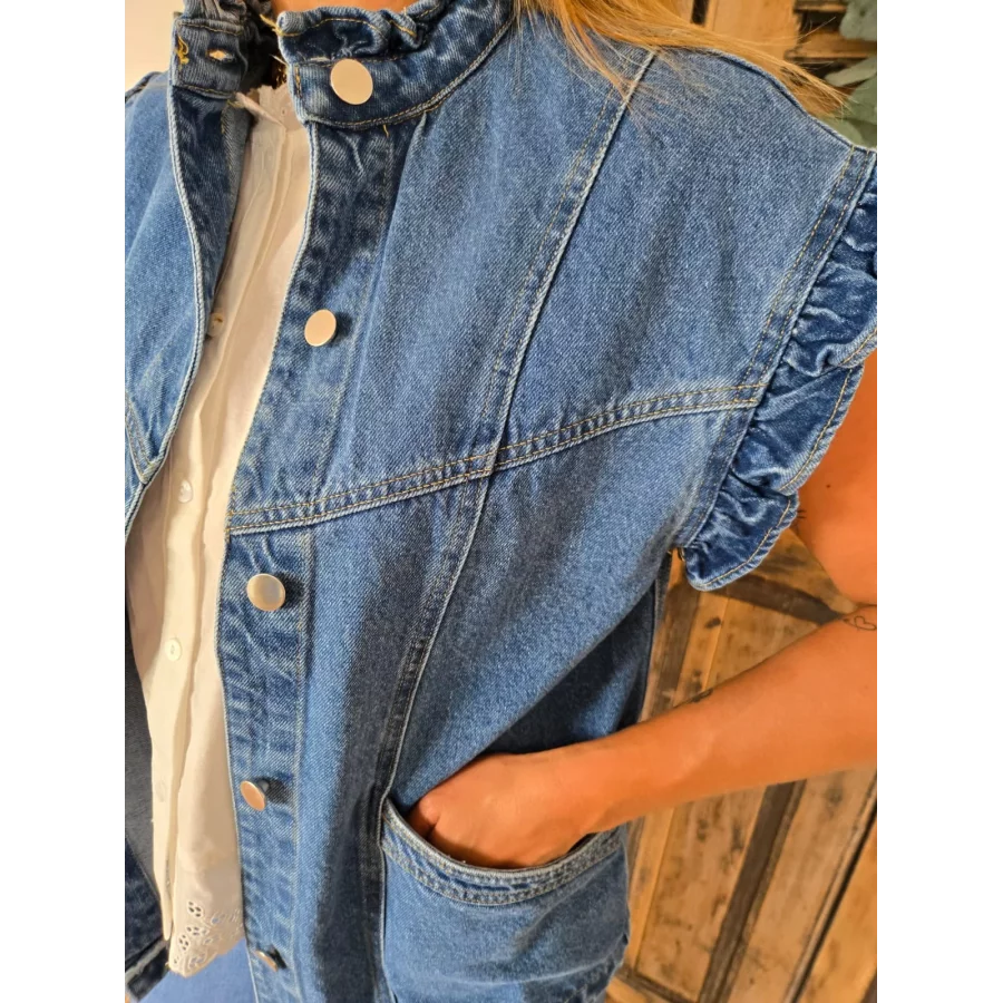 Veste en jean Monique sans manches