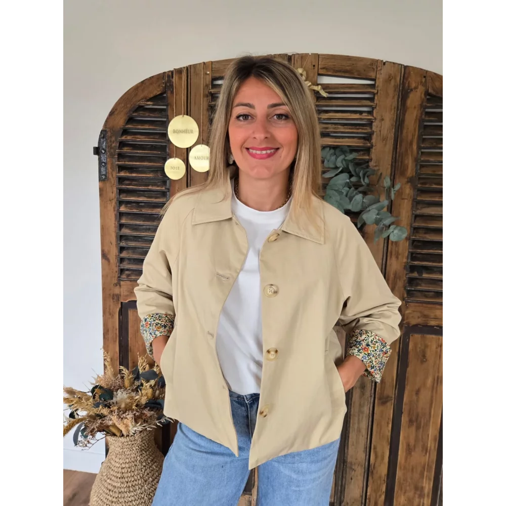 Veste Laurie doublure fleurs
