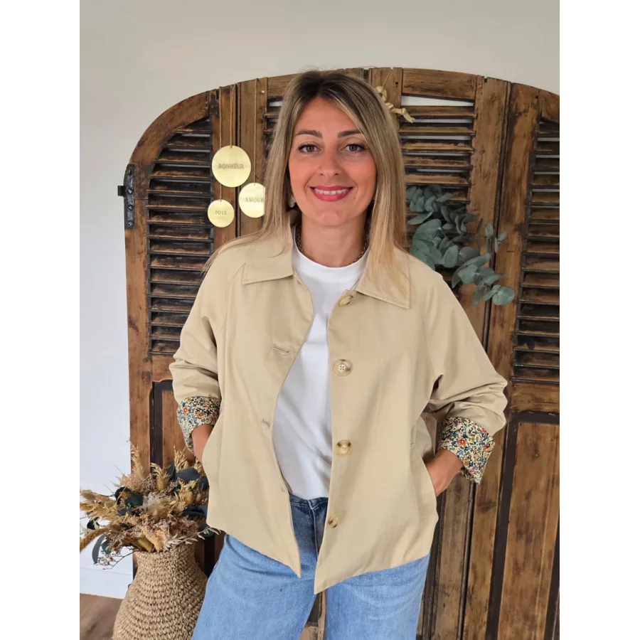 Veste Laurie doublure fleurs