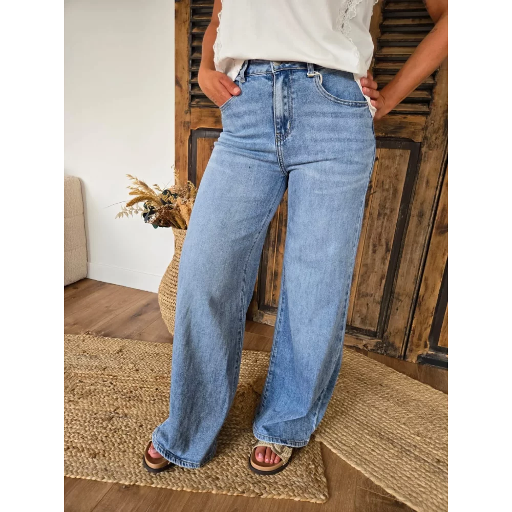 Jean Romuald wideleg fluide bleu jean