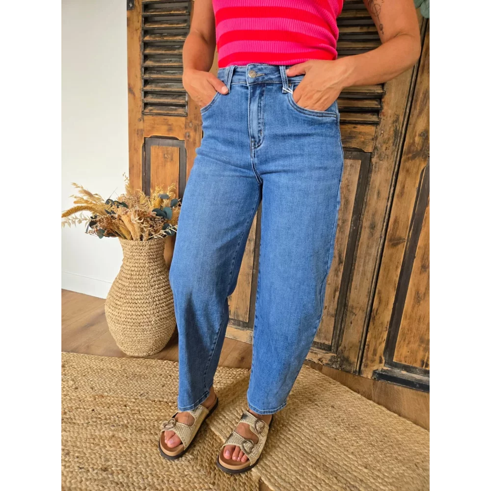 Jean Basile Balloon/Barrel bleu jean