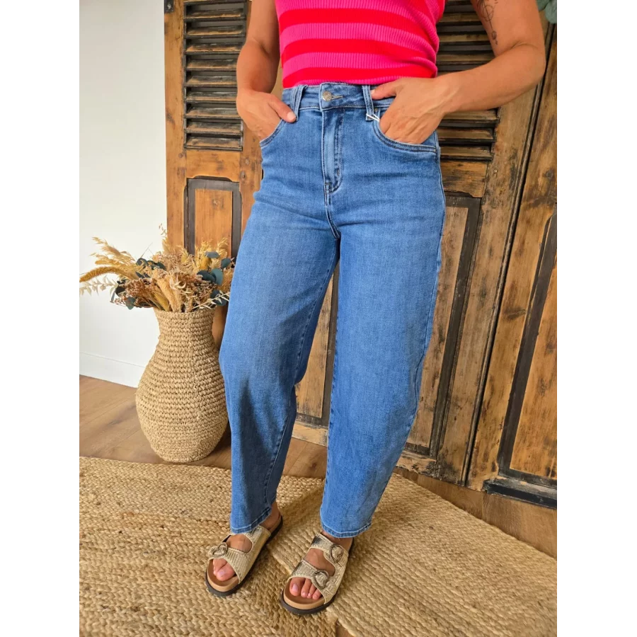 Jean Basile Balloon/Barrel bleu jean