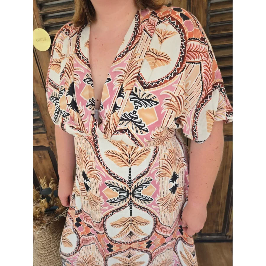 Robe longue Nadine motif ethnique