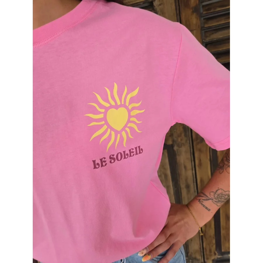 T-shirt rose Le Soleil