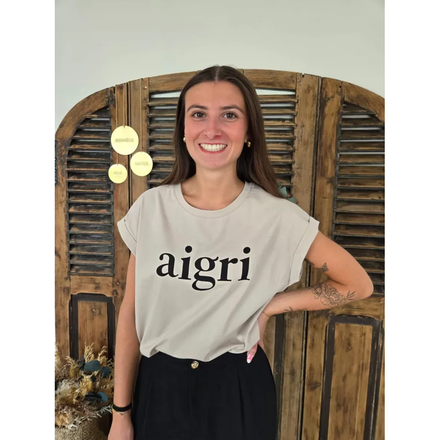 T-shirt Aigrie beige