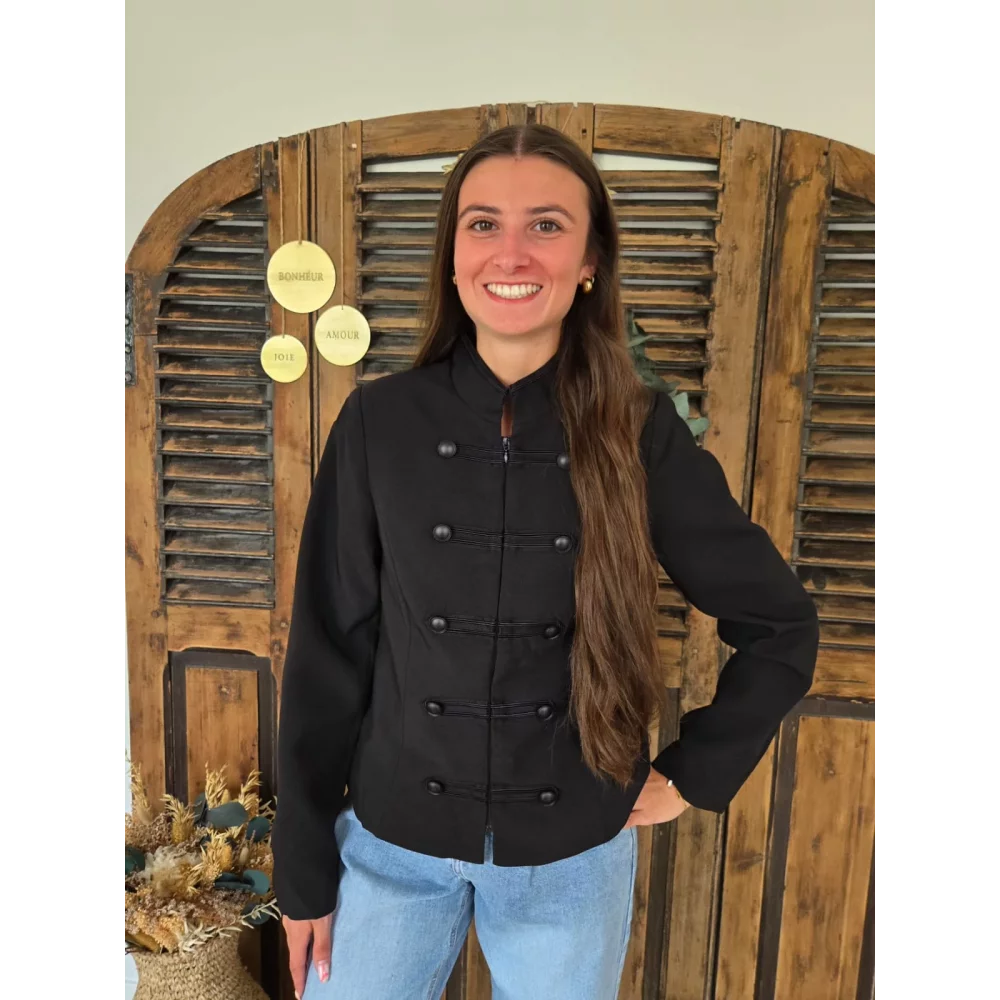 Veste officier Julienne noir