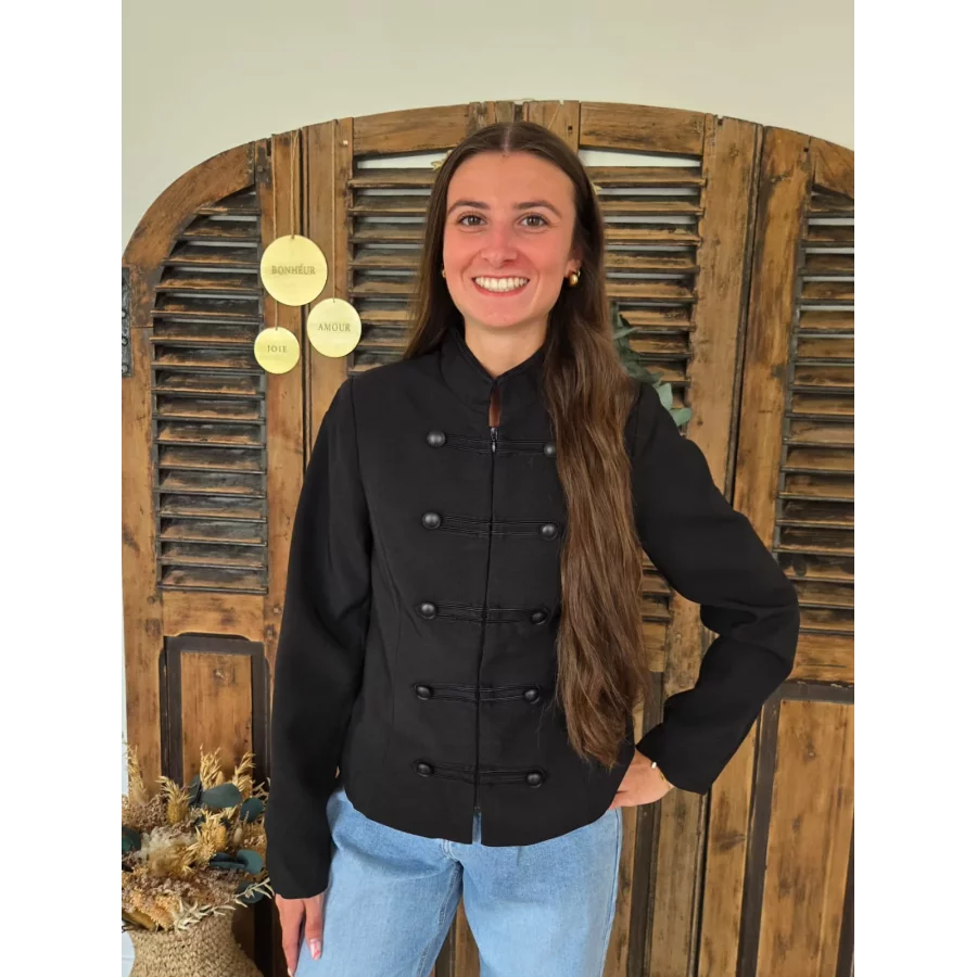 Veste officier Julienne noir