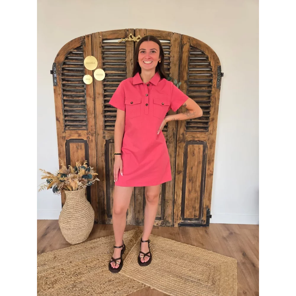 Robe chemise Meline terracotta