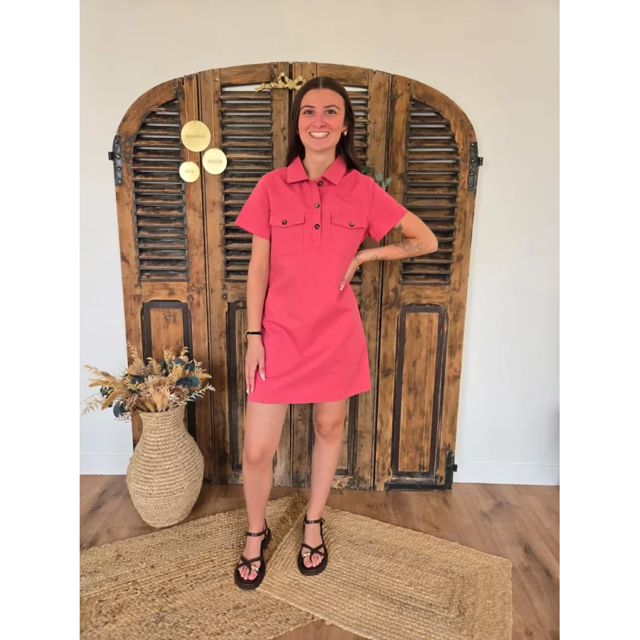 Robe chemise Meline terracotta