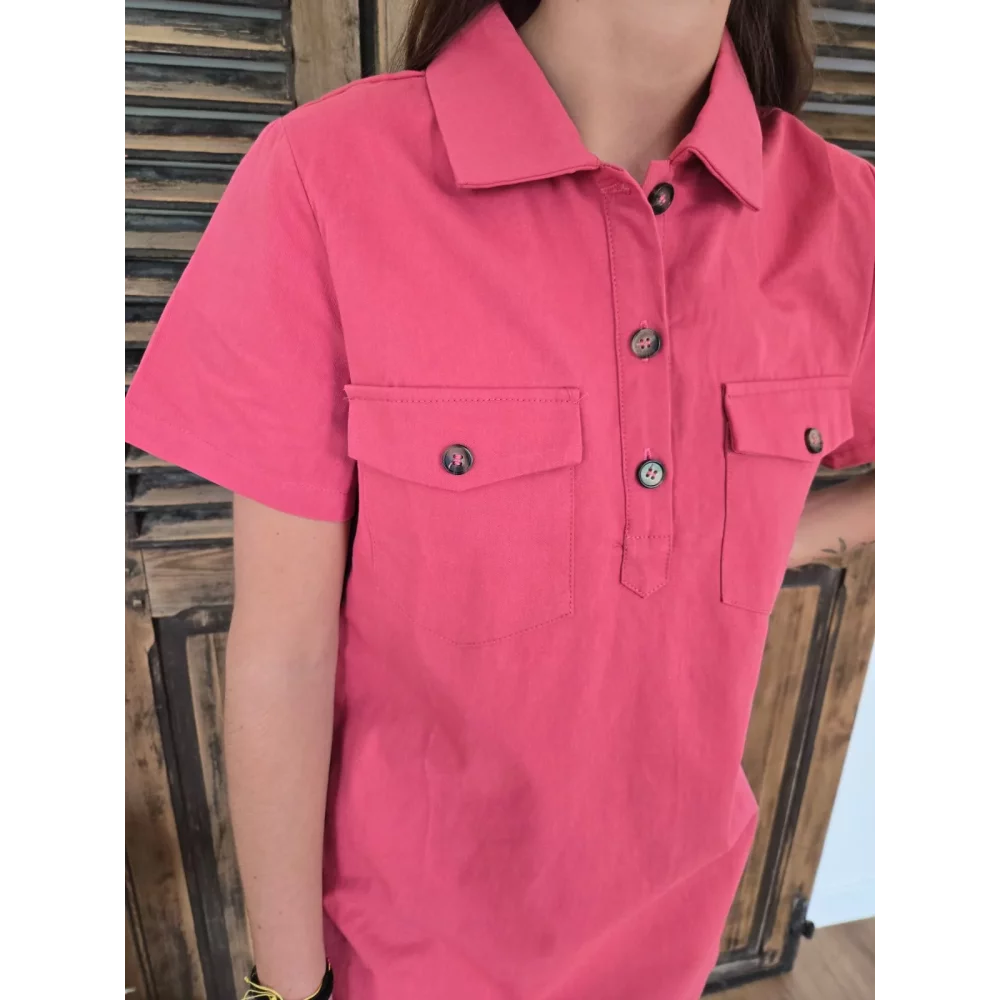 Robe chemise Meline terracotta