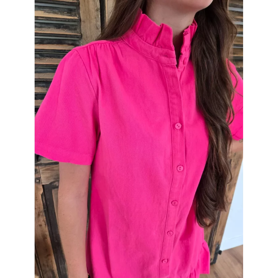 Robe Lise fuchsia col victorien