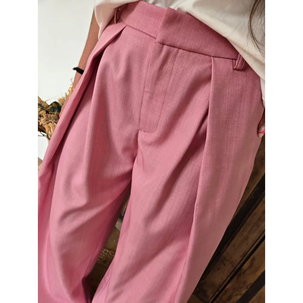 Pantalon tailleur Eugene rose