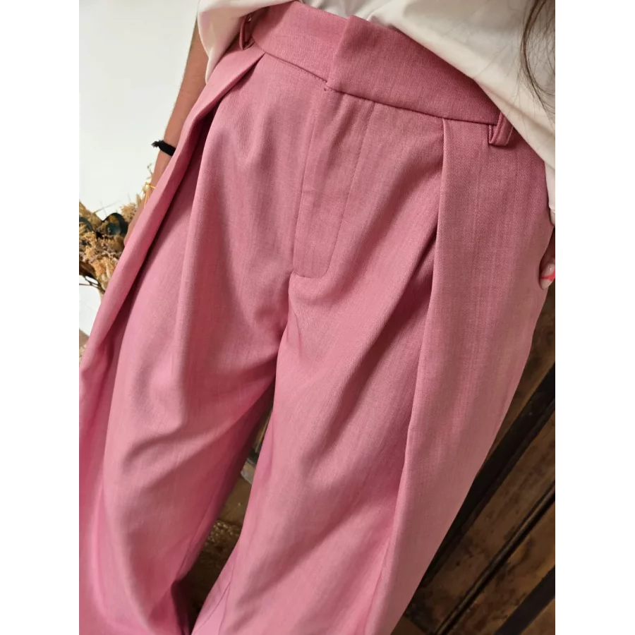 Pantalon tailleur Eugene rose