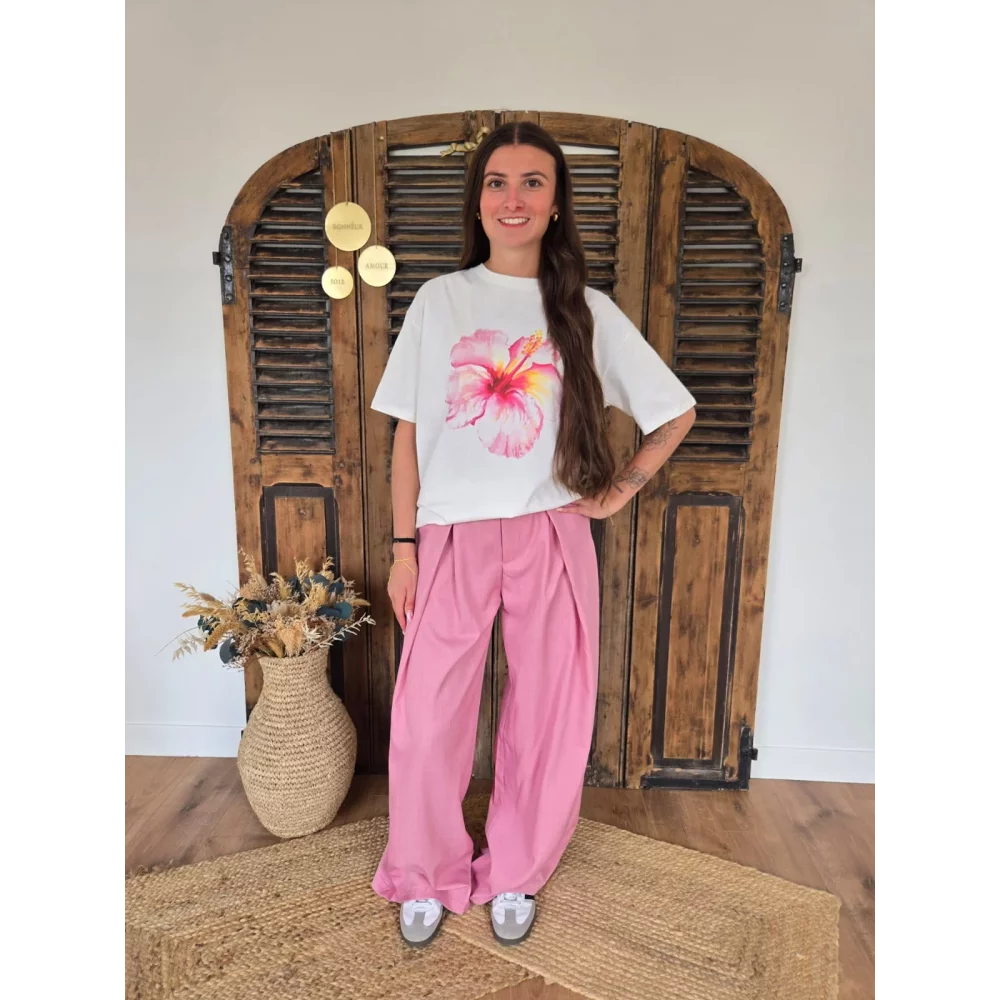 Pantalon tailleur Eugene rose