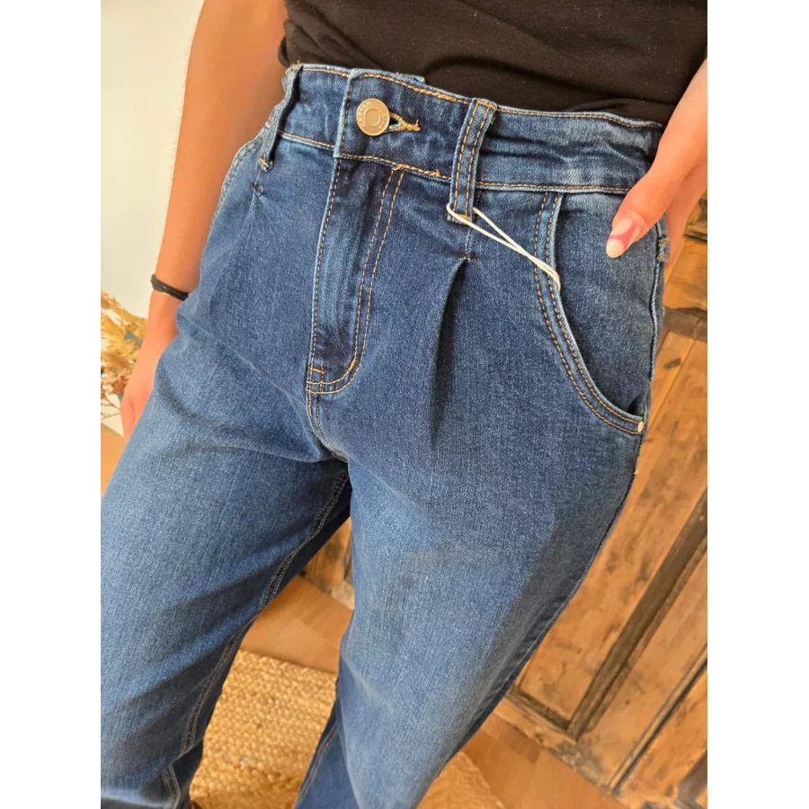 Jean balloon Brice bleu jean brut