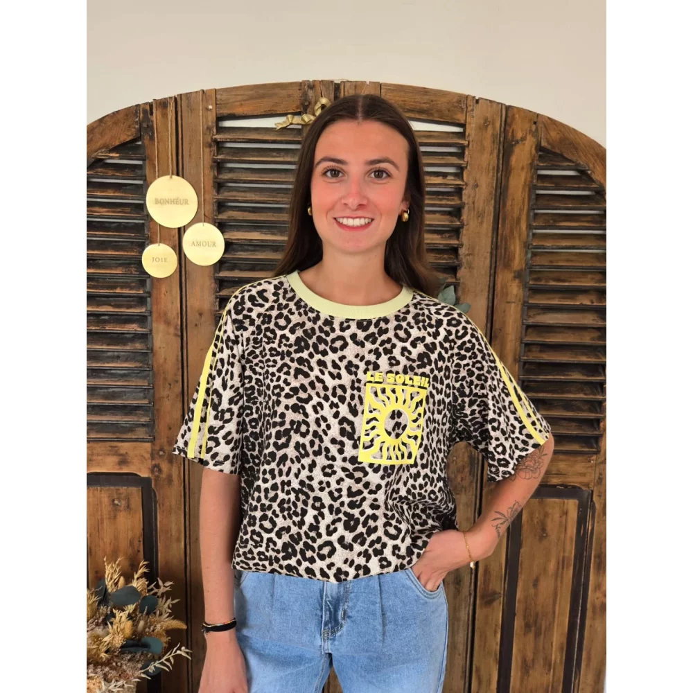 T-shirt leopard Le Soleil jaune
