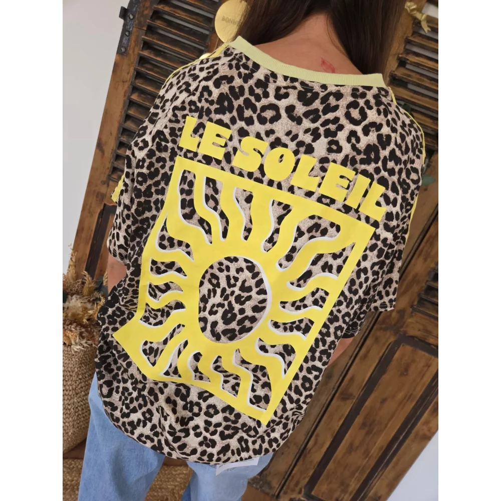 T-shirt leopard Le Soleil jaune