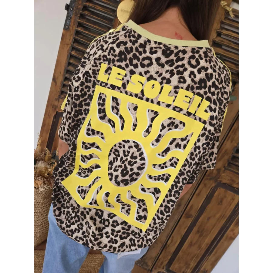 T-shirt leopard Le Soleil jaune