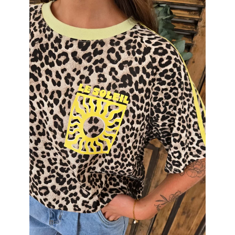 T-shirt leopard Le Soleil jaune