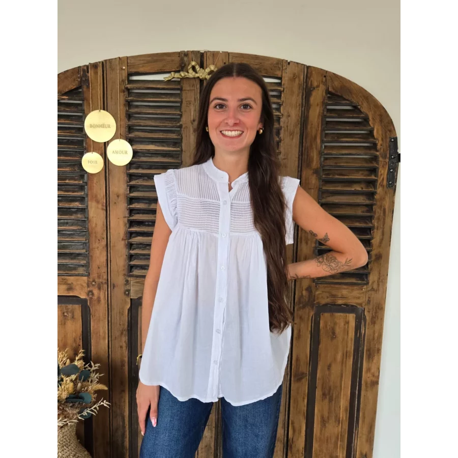 Blouse Mila coton blanc