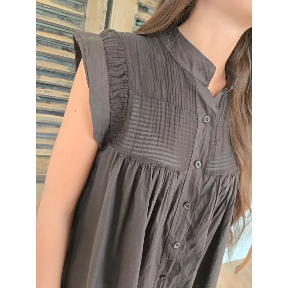 Blouse Mila coton choco