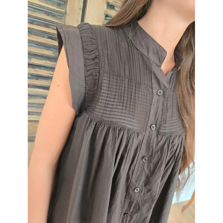 Blouse Mila coton choco