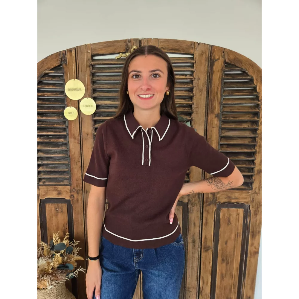 Polo Sam en maille choco