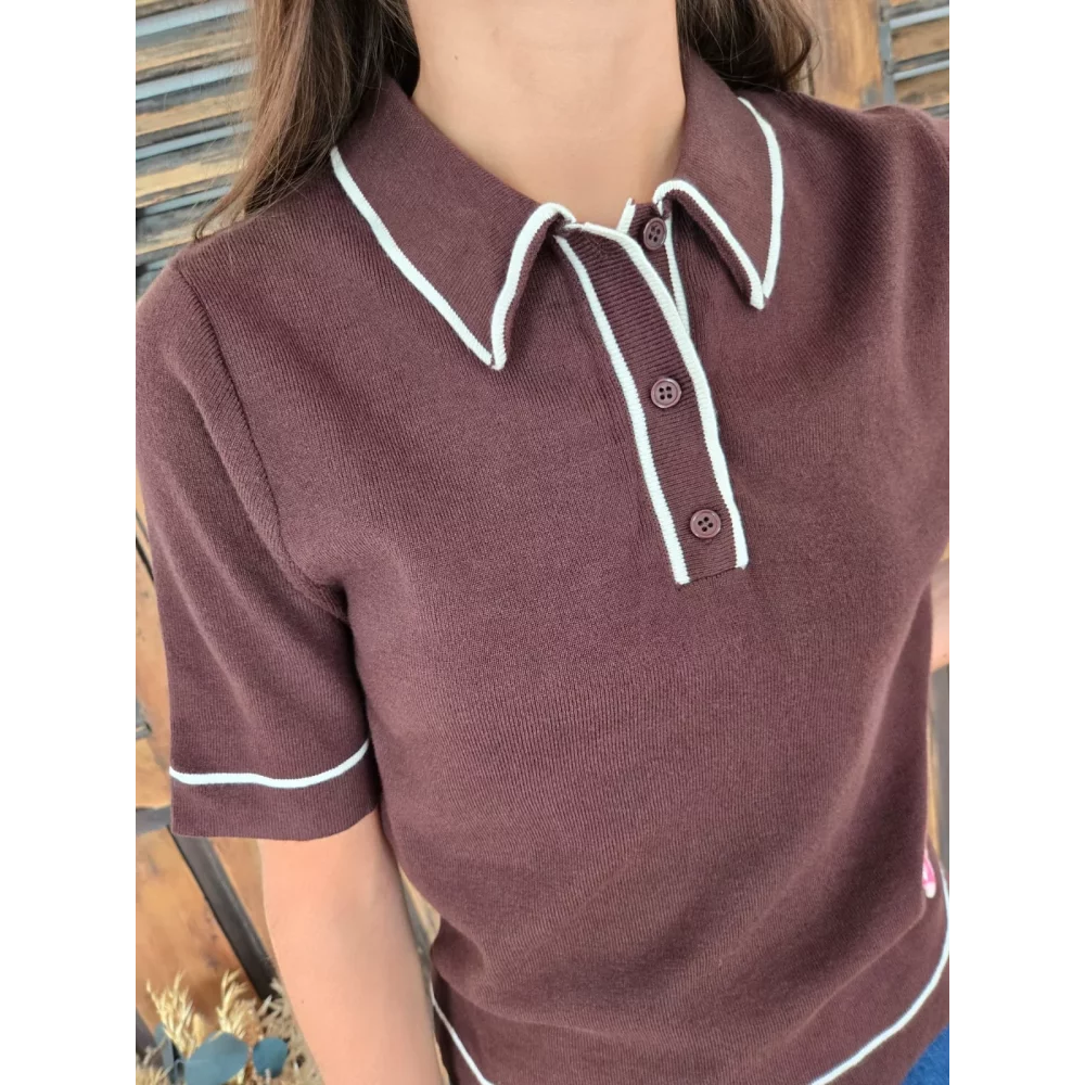 Polo Sam en maille choco
