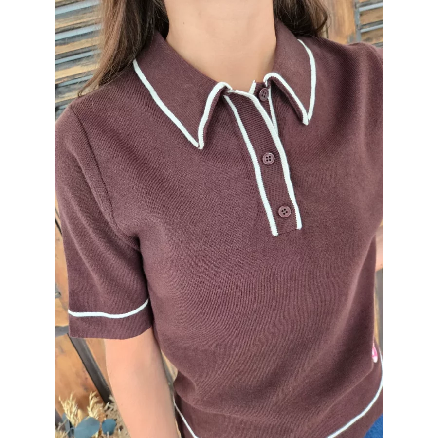 Polo Sam en maille choco