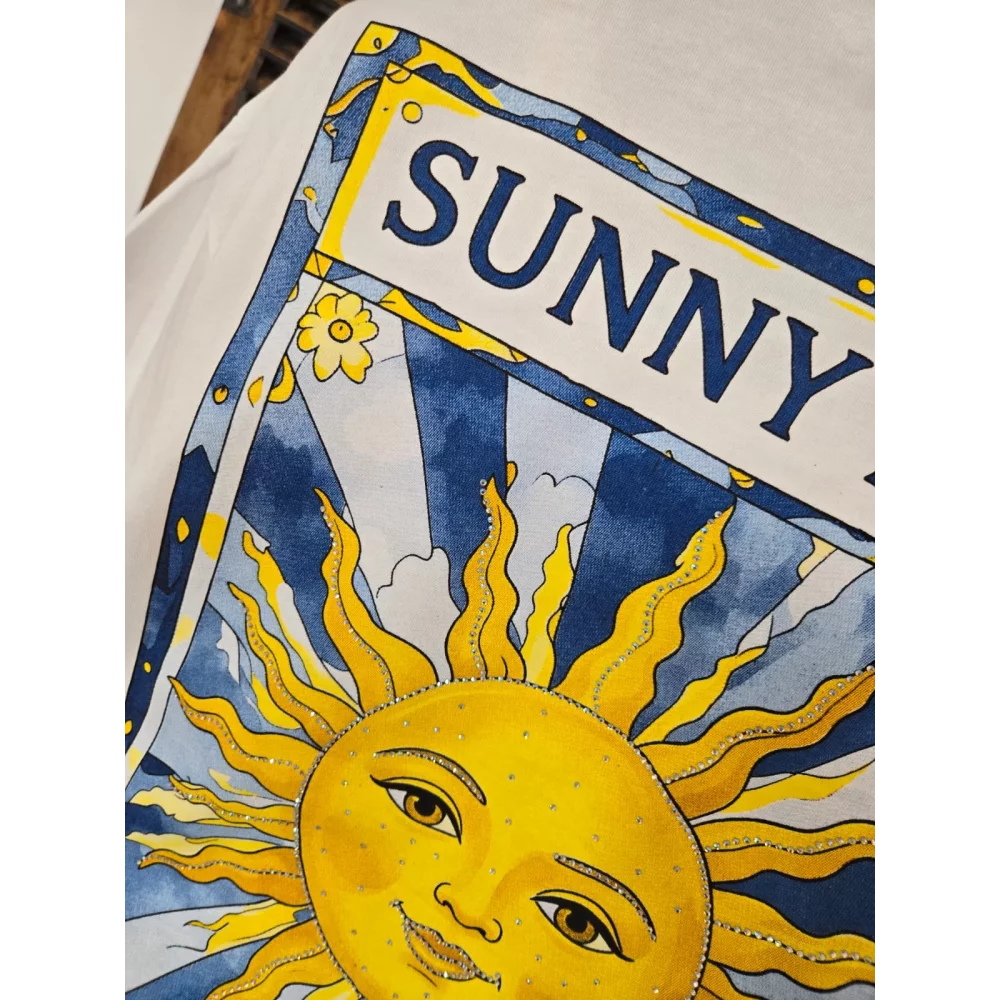 T-shirt Soleil Sunny Days strass