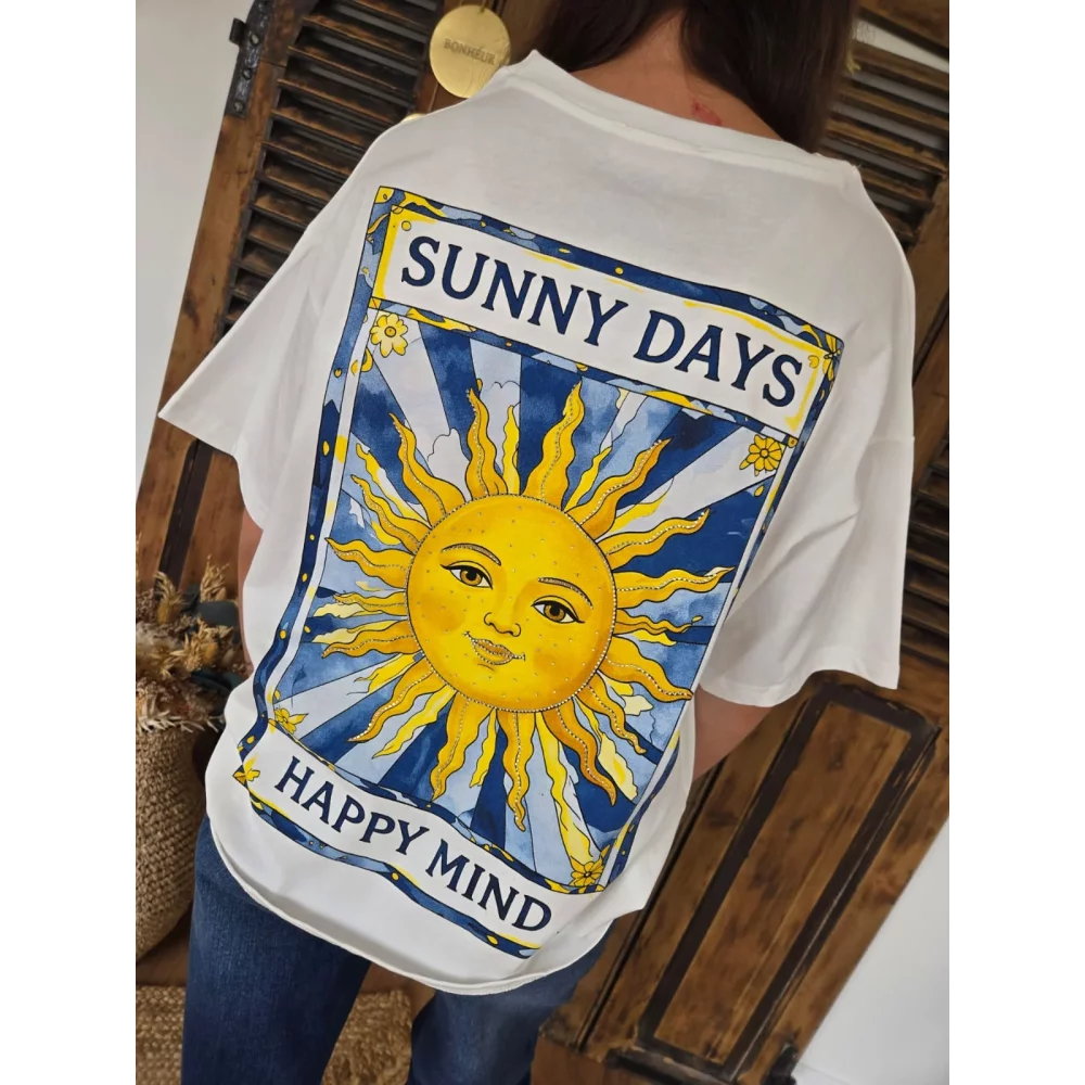 T-shirt Soleil Sunny Days strass