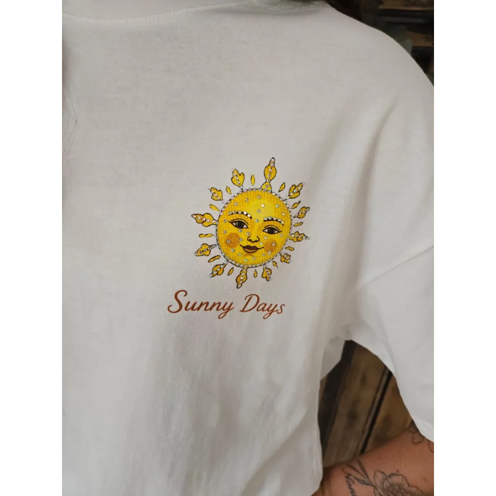 T-shirt Soleil Sunny Days strass